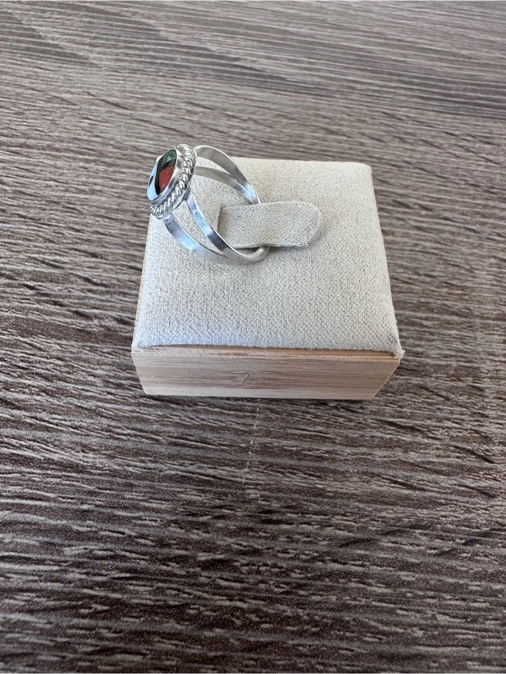 Native American Zuni Inlaid Sunface Sterling Silver Ring size 4.25